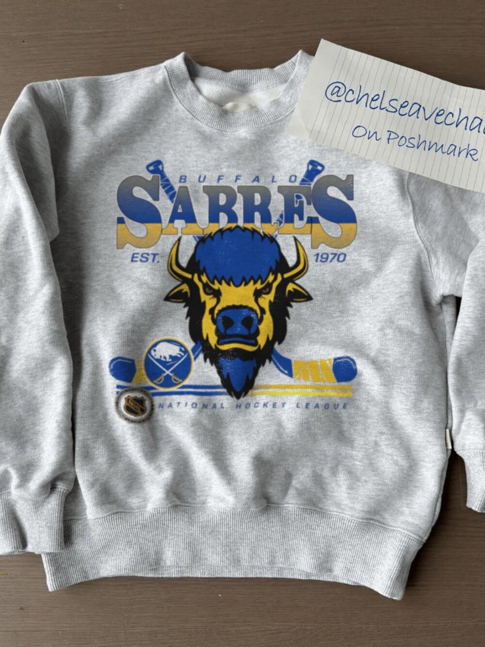 Vintage Buffalo Sabres Hockey Crewneck Sweatshirt, NHL Buffalo Sabres Shirt Tee
